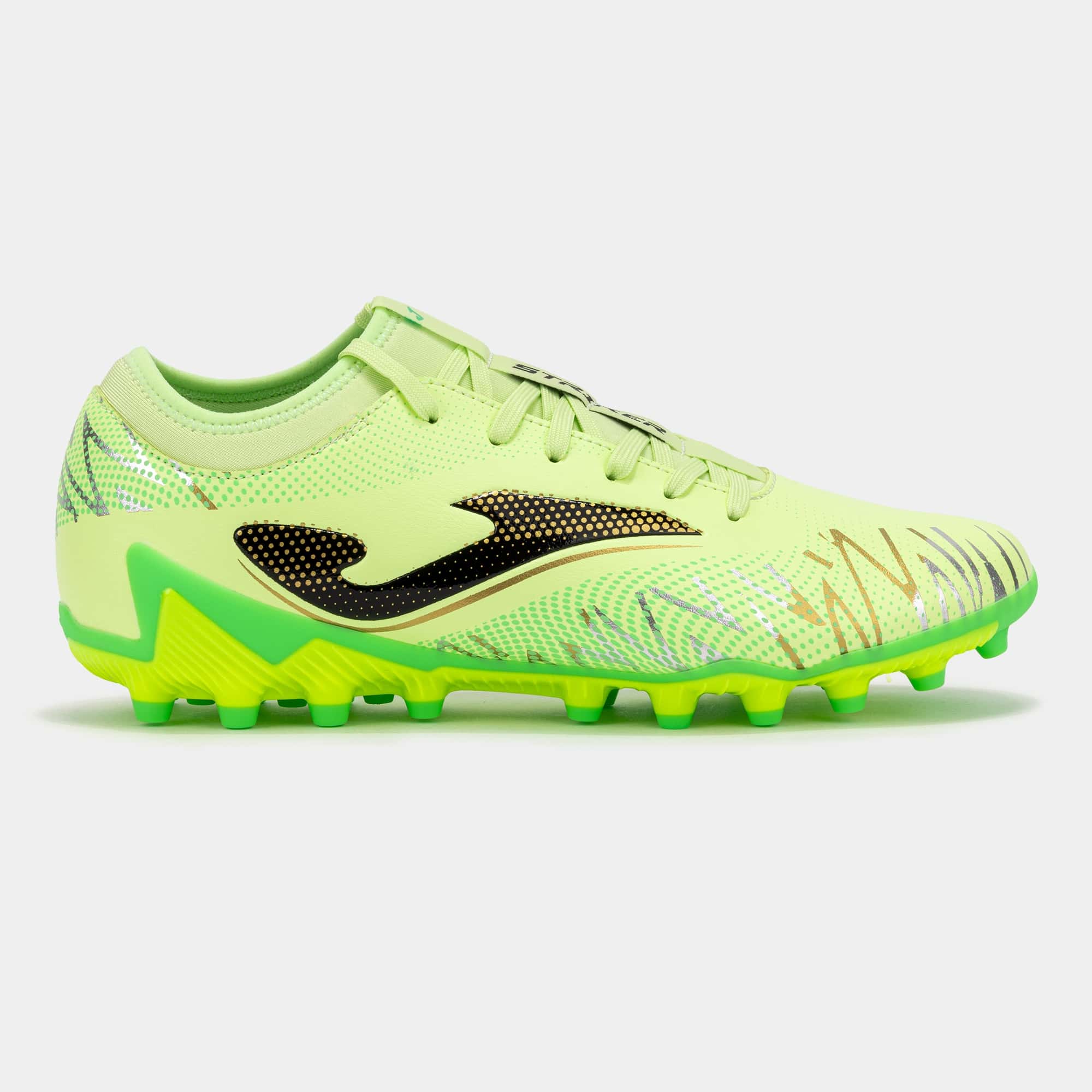Football boots Striker 26 artificial grass fluorescent green