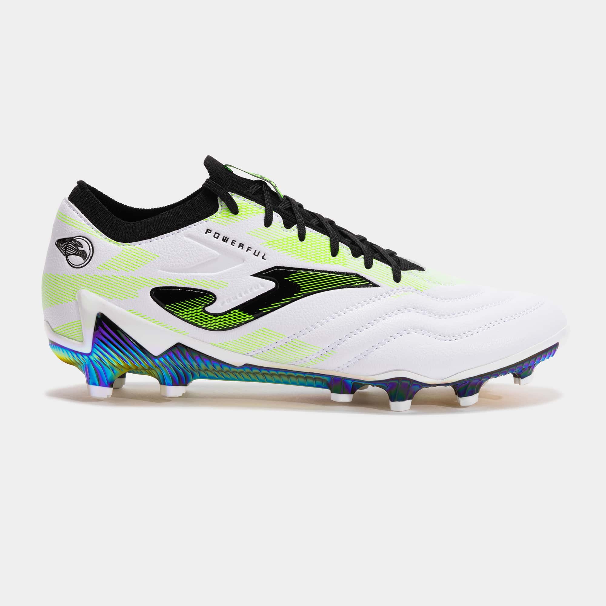 Football boots Powerful Top 25 artificial grass white black